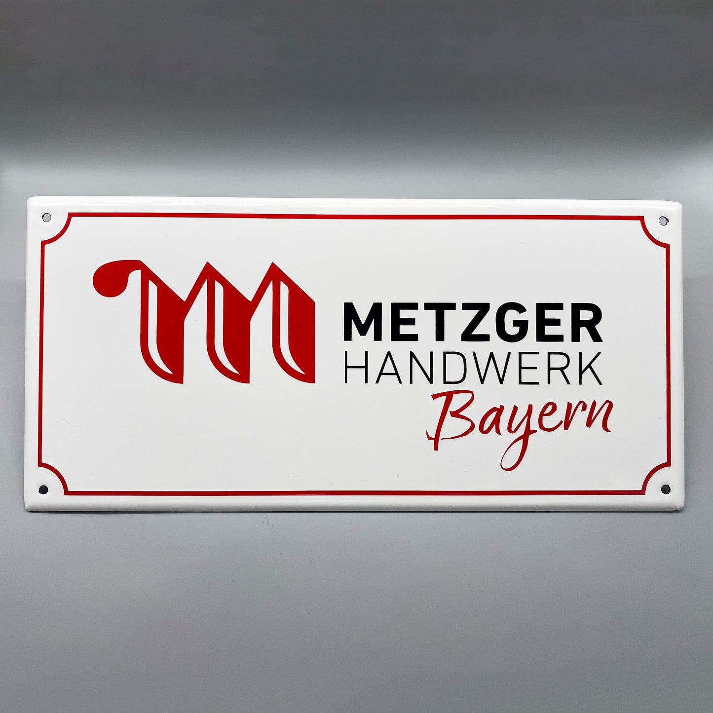 Metzger M Emailleschild