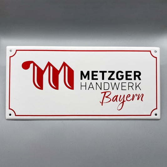Metzger M Emailleschild